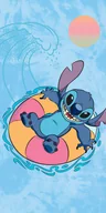 Ręczniki - Ręcznik kąpielowy Stitch 140 x 70 cm Halantex 100% bawełna Disney plażowy - miniaturka - grafika 1