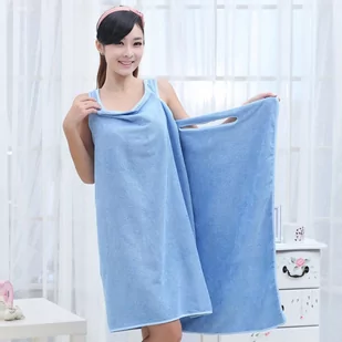 Szlafrokowy ręcznik - błękitny - Gadżety do domu - miniaturka - grafika 1