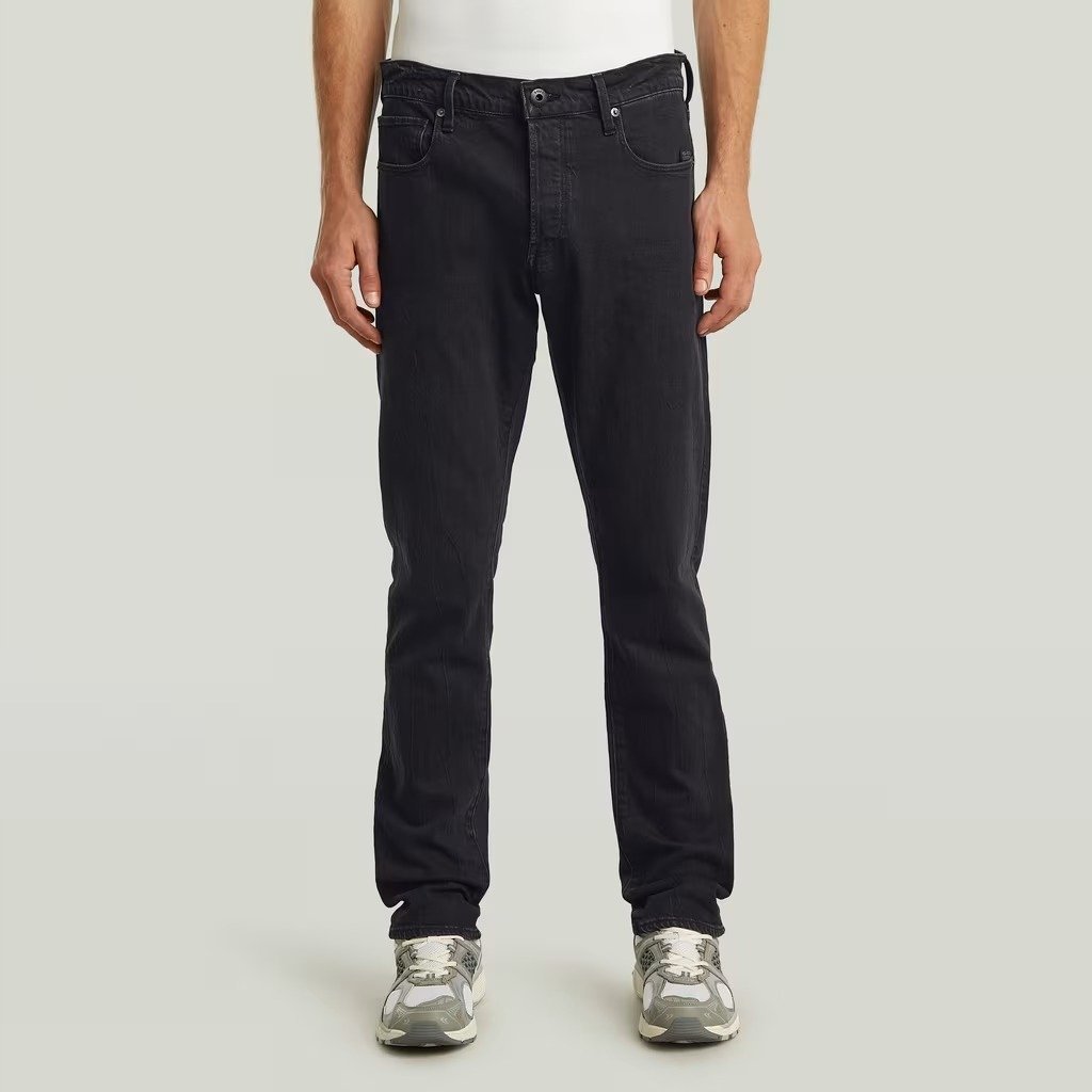 G STAR RAW CZARNE PROSTE JEANSY MĘSKIE Z NAPISEM NA KIESZENI 38/34 7BA