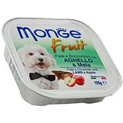 Mokra karma dla psów - Monge Fruit Dog Pasztet z jagnięciną i jabłkiem 100g - miniaturka - grafika 1