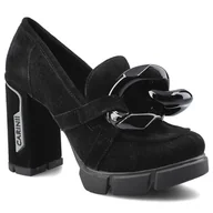 Półbuty damskie - Carinii, Półbuty, B7322/K_-H20-000-000-E36 Czarny, rozmiar 40 - miniaturka - grafika 1