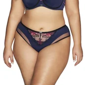 Komplety bielizny - Brazyliany damskie z haftem i tiulem AV 2119 granatowe  XL - miniaturka - grafika 1