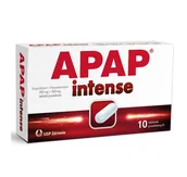 Leki przeciwbólowe - USP ZDROWIE SP. Z O.O Apap Intense 0,2g+0,5g 10 Tabletek Powlekanych - miniaturka - grafika 1