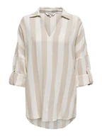 Bluzki damskie - ONLY Bluzka w kolorze beżowo-białym - miniaturka - grafika 1