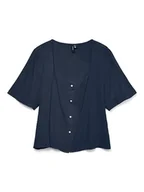 Bluzki damskie - Vero Moda Bluzka w kolorze granatowym - miniaturka - grafika 1