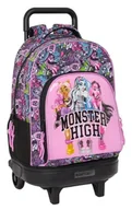 Plecaki - Safta MONSTER HIGH DRAMA - duży plecak na kółkach, kompaktowy, zdejmowany, idealny dla dzieci w różnym wieku, wygodny i wszechstronny, jakość i wytrzymałość, 33 x 22 x 45 cm, Biały, M, Casual - miniaturka - grafika 1