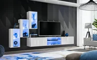 Meblościanki - Meblościanka Switch 22 grafit wotan mat/połysk + LED GWT SW 22 - miniaturka - grafika 1