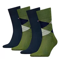 Skarpetki męskie - Tommy Hilfiger Skarpety męskie CLSSC (4 sztuki), Army Green, 39-42 EU - miniaturka - grafika 1