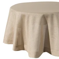 Obrusy i serwetki - Obrus Stella 1 150 cm okrągły złoty o strukturze płótna z dodatkiem złotej nici Eurofirany - miniaturka - grafika 1