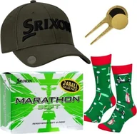Zestawy upominkowe - Srixon Zestaw prezentowy dla Golfisty, Srixon E02, czapka z daszkiem, skarpety, piłki golfowe i pitchfork - miniaturka - grafika 1