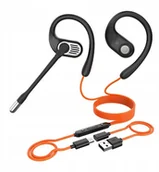 Słuchawki - OneOdio Przewodowe słuchawki douszne OpenRock Link 10 czarne - miniaturka - grafika 1