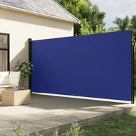 Markizy - vidaXL Zwijana markiza boczna, niebieska, 200x500 cm - miniaturka - grafika 1