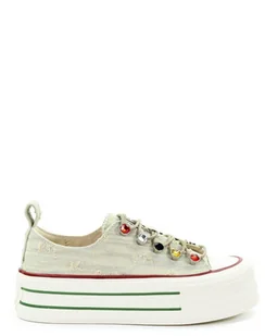 GOE Damskie trampki beżowe RR2N4105 BEIGE 39 - Trampki damskie - miniaturka - grafika 1