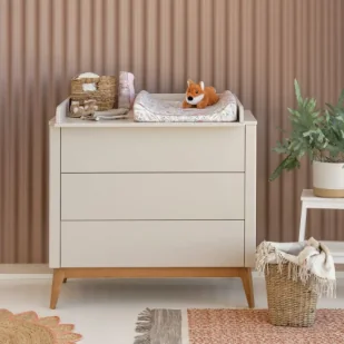 Komoda beżowa Seth mała - 3 szuflady - Komody dla dzieci - miniaturka - grafika 1