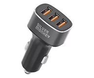Ładowarki samochodowe - Silver Monkey Ładowarka samochodowa 54W 3x USB 3.0 QC - miniaturka - grafika 1