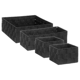 5five Simple Smart Komplet organizerów na kosmetyki LISE 5 x koszyk kolor czarny 138131J - Pudła i pojemniki do przechowywania - miniaturka - grafika 1