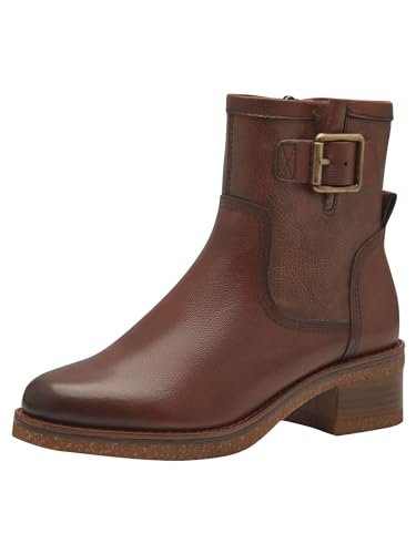 Marco Tozzi Damskie botki Zip+Slip 2-25062-43 modne kozaki, koniak, 41 EU, koniak, 41 EU
