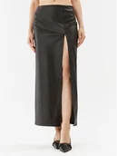 Spódnice - Rinascimento Spódnica z imitacji skóry CFC0115150003 Czarny Regular Fit - miniaturka - grafika 1