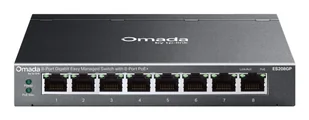 TP-Link Omada ES208GP łącza sieciowe Zarządzany L2 Gigabit Ethernet (10/100/1000) Obsługa PoE DIN rail Czarny - Pozostałe akcesoria sieciowe - miniaturka - grafika 1