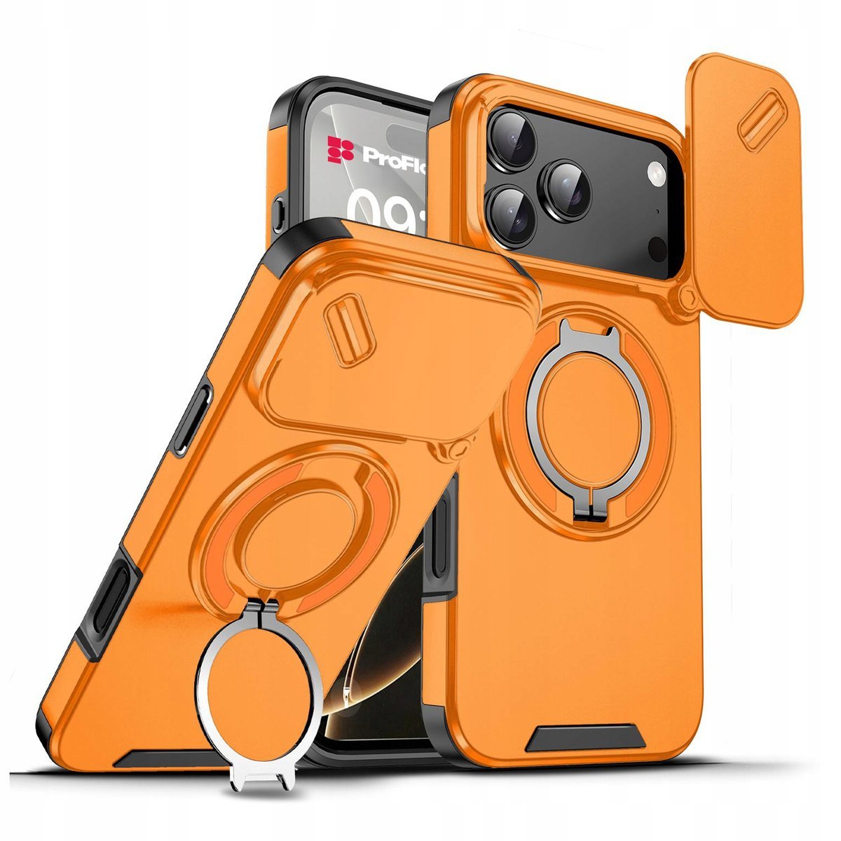 Etui Case do iPhone 17 Pro Max Pancerne Pomarańczowe Osłona Aparatu