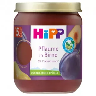 Hipp Gruszki ze śliwkami 160 g Bio - Desery dla dzieci - miniaturka - grafika 1