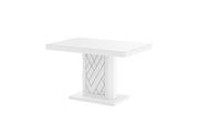 Stoły - Stół RIVIA 120(168)x80 biały połysk rozkładany - miniaturka - grafika 1