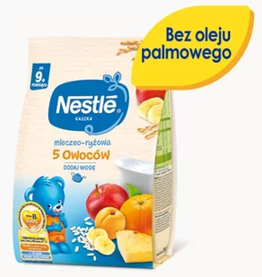 Nestle Kaszka mleczno-ryżowa 5 owoców po 9 miesiącu 230 g - Kaszki dla dzieci - miniaturka - grafika 3