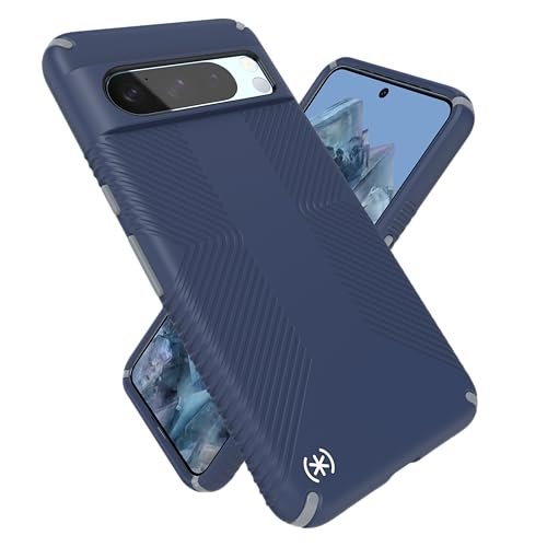 Speck Etui na Google Pixel 8 Pro, ochrona przed upadkiem, odporne na zarysowania, miękkie w dotyku etui na telefon Google Pixel 8 Pro, Presidio2 Grip Coastal Blue/Dust Grey/White