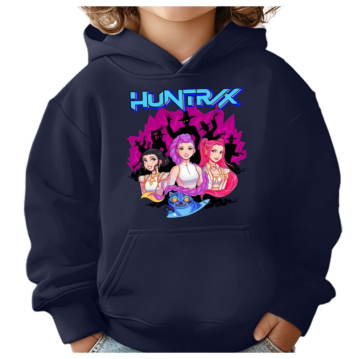 BLUZA DZIECIĘCA KPOP DEMON HUNTERS HUNTRIX 104 Z KAPTUREM BAWEŁNIANA