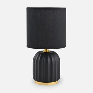 Czarna lampa stołowa z ryflowaną podstawą HS8723-BL z serii STOŁOWA - Lampy stojące - miniaturka - grafika 1