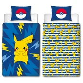 Pościel dla dzieci - Dwustronna Pościel Pikachu Pokemon 140x200 - miniaturka - grafika 1