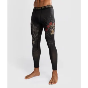 Venum Legginsy Kompresyjne Santa Muerte 5.0 Black/Gold - Kimona, stroje i obuwie - miniaturka - grafika 1