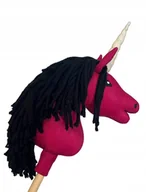 Maskotki i pluszaki - HOBBY HORSE A4, KOŃ NA KIJU - RÓŻOWY JEDNOROŻEC - miniaturka - grafika 1