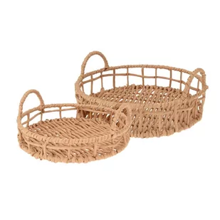 Taca z uchwytami Boho zestaw 2 szt - Tace i patery - miniaturka - grafika 1