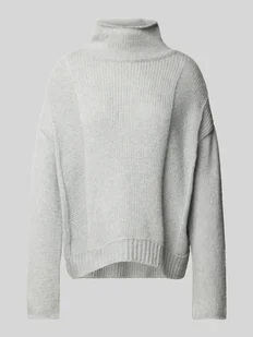 Sweter z dzianiny o kroju oversized fit z miękkiej mieszanki żywej wełny - Swetry damskie - miniaturka - grafika 1