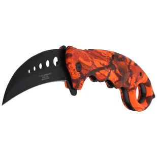 Nóż składany karambit Herbertz CJH Red Camo Aluminium, Black Blade (ART000138 - 572513) - Noże - miniaturka - grafika 2