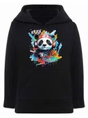 Bluzy dla chłopców - Chłopięca bluza z nadrukiem Panda czarna Tup Tup r.110/116 - miniaturka - grafika 1