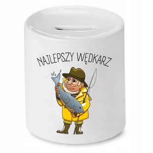 SKARBONKA DLA WĘDKARZA NAJLEPSZY WĘDKARZ PREZENT z Nadrukiem ze Zdjęciem - Skarbonki - miniaturka - grafika 1