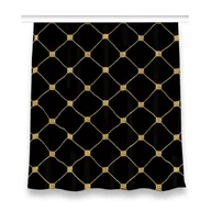 Zasłony - Zasłona z grafiką gotowa dekor 150x160 Złote romby, Fabricsy - miniaturka - grafika 1
