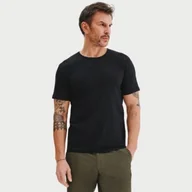 Koszulki męskie - Gładki czarny t-shirt męski koszulka bawełniana Pako Lorente roz. XL - miniaturka - grafika 1