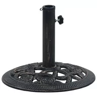 Parasole ogrodowe - vidaXL Podstawa pod parasol, czarny i brąz, 9 kg, 40 cm, żeliwo vidaXL - miniaturka - grafika 1