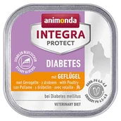 Mokra karma dla kotów - Animonda Integra Protect Katzen Nassnahrung Protect Diabetes Mit Geflügel, 16 X 100 G Schale - miniaturka - grafika 1