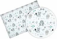 Prześcieradła dla dzieci - Prześcieradło do łóżeczka 140x70, z gumką - Bawełna 100% - Zwierzątka szare - miniaturka - grafika 1