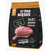 Sucha karma dla kotów - Pan Mięsko cielęcina z kaczką M sucha karma dla kota waga 400 g - miniaturka - grafika 1