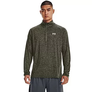 Under Armour Mens Warmup Tops Męski Ua Tech™ 2.0 Górna część z długim rękawem z zamkiem ½ ½, Mod, 1328495-391, XL - Koszulki męskie - miniaturka - grafika 1
