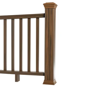 Balustrada kompozytowa Teak 140 x 113 cm (1 słupek) - Balustrady i akcesoria - miniaturka - grafika 1