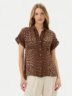 Vero Moda Koszula Bumpy 10331923 Brązowy Regular Fit - Koszule damskie - miniaturka - grafika 1