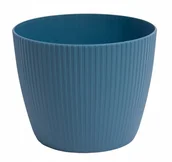 Donice - LAMELA Osłonka doniczki Magnolia 26 cm niebieska - miniaturka - grafika 1