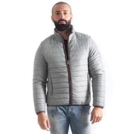 Kurtki męskie - Just Emporio Męska kurtka bez kaptura, szara, XL, Szary, XL - miniaturka - grafika 1