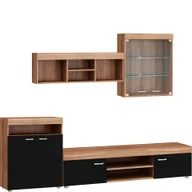 Inne meble do salonu - Meblościanka Max MebloCross Biały Mat / Czarny Połysk - miniaturka - grafika 1